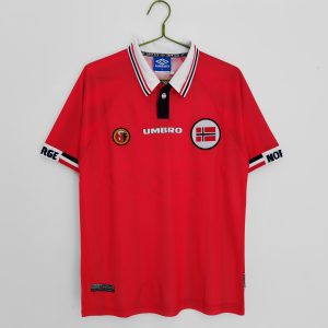 Norway 1998/99 Thuis tenue Korte Mouw Retro Voetbalshirts