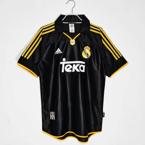 Real Madrid 1999/01 Uit tenue Korte Mouw Retro Voetbalshirts