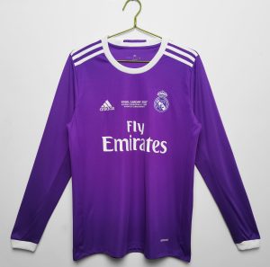 Real Madrid 2016/17 Uit tenue Lange Mouwen Retro Voetbalshirts