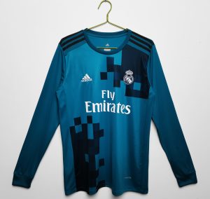 Real Madrid 2017/18 Uit tenue Lange Mouwen Retro Voetbalshirts