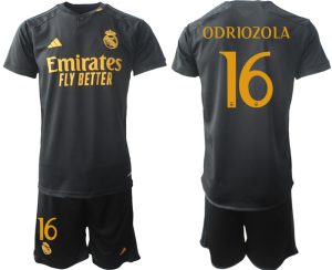 Real Madrid Alvaro Odriozola #16 Derde tenue 2023-24 Mensen Korte Mouw (+ Korte broeken)