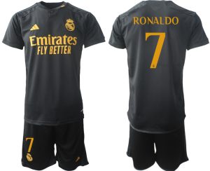 Real Madrid Cristiano Ronaldo #7 Derde tenue 2023-24 Mensen Korte Mouw (+ Korte broeken)