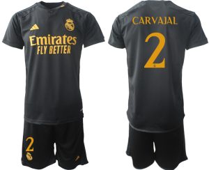 Real Madrid Daniel Carvajal #2 Derde tenue 2023-24 Mensen Korte Mouw (+ Korte broeken)