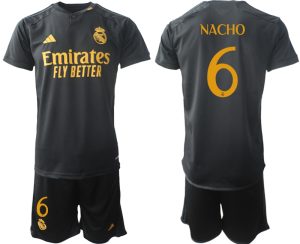 Real Madrid Nacho #6 Derde tenue 2023-24 Mensen Korte Mouw (+ Korte broeken)