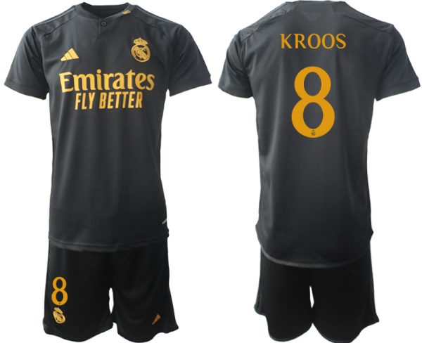 Real Madrid Toni Kroos #8 Derde tenue 2023-24 Mensen Korte Mouw (+ Korte broeken)