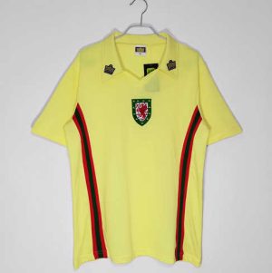 Wales 1976/79 Uit tenue Korte Mouw Retro Voetbalshirts