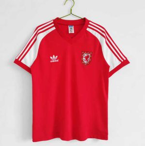 Wales 1982 Thuis tenue Korte Mouw Retro Voetbalshirts