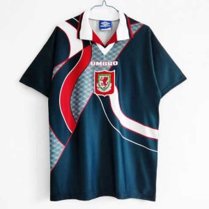 Wales 1994/95 Uit tenue Korte Mouw Retro Voetbalshirts