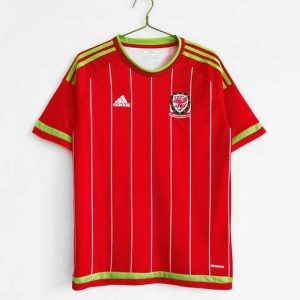 Wales 2015/16 Thuis tenue Korte Mouw Retro Voetbalshirts