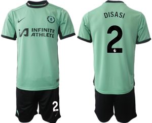 Chelsea Axel Disasi #2 Derde tenue Mensen 2023-24 Korte Mouw (+ Korte broeken) Voetbalshirts