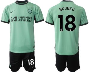 Chelsea Christopher Nkunku #18 Derde tenue Mensen 2023-24 Korte Mouw (+ Korte broeken) Voetbalshirts