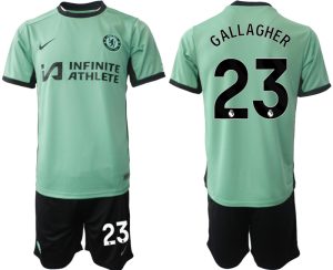 Chelsea Conor Gallagher #23 Derde tenue Mensen 2023-24 Korte Mouw (+ Korte broeken) Voetbalshirts