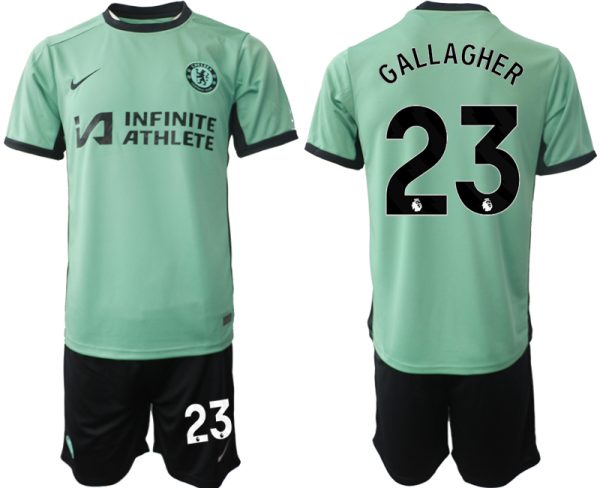 Chelsea Conor Gallagher #23 Derde tenue Mensen 2023-24 Korte Mouw (+ Korte broeken) Voetbalshirts