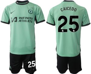 Chelsea Moises Caicedo #25 Derde tenue Mensen 2023-24 Korte Mouw (+ Korte broeken) Voetbalshirts
