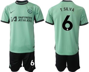 Chelsea Thiago Silva #6 Derde tenue Mensen 2023-24 Korte Mouw (+ Korte broeken) Voetbalshirts