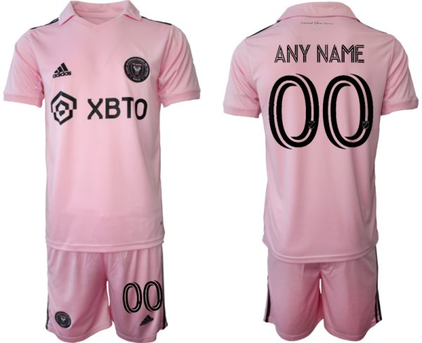 Inter Miami Any Name Thuis tenue Mensen 2023-24 Korte Mouw (+ Korte broeken) Voetbalshirts