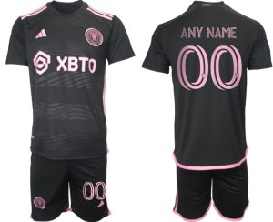 Inter Miami Any Name Uit tenue Mensen 2023-24 Korte Mouw (+ Korte broeken) Voetbalshirts