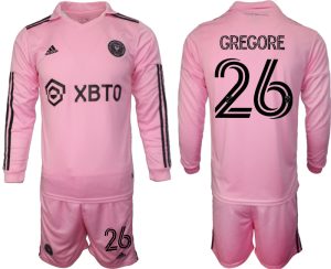 Inter Miami Gregore #26 Thuis tenue Mensen 2023-24 Lange Mouwen (+ Korte broeken) Voetbalshirts