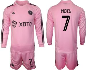 Inter Miami Jean Mota #7 Thuis tenue Mensen 2023-24 Lange Mouwen (+ Korte broeken) Voetbalshirts