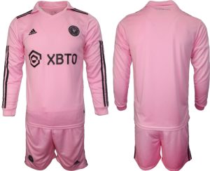 Inter Miami Thuis tenue Mensen 2023-24 Lange Mouwen (+ Korte broeken) Voetbalshirts