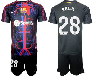 Patta x FC Barcelona Alejandro Balde #28 Shirt 2023-24 Korte Mouw (+ Korte broeken)