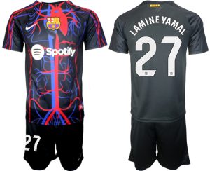 Patta x FC Barcelona Lamine Yamal #27 Shirt 2023-24 Korte Mouw (+ Korte broeken)