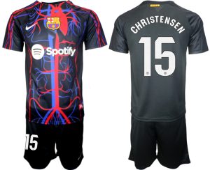Patta x FC Barcelona Andreas Christensen #15 Shirt 2023-24 Korte Mouw (+ Korte broeken)