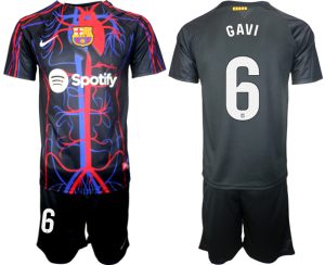 Patta x FC Barcelona Gavi #6 Shirt 2023-24 Korte Mouw (+ Korte broeken)