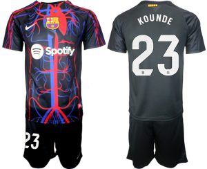 Patta x FC Barcelona Jules Kounde #23 Shirt 2023-24 Korte Mouw (+ Korte broeken)