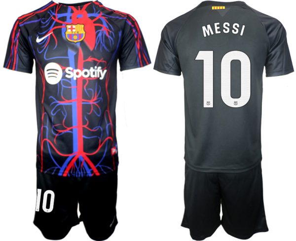 Patta x FC Barcelona Lionel Messi #10 Shirt 2023-24 Korte Mouw (+ Korte broeken)