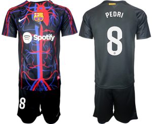 Patta x FC Barcelona Pedri #8 Shirt 2023-24 Korte Mouw (+ Korte broeken)