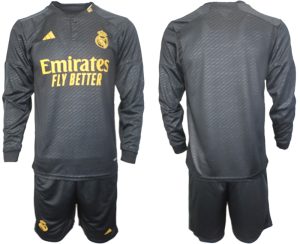 Real Madrid Derde tenue Mensen 2023-24 Lange Mouwen (+ Korte broeken) Voetbalshirts