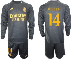 Real Madrid Joselu #14 Derde tenue Mensen 2023-24 Lange Mouwen (+ Korte broeken) Voetbalshirts