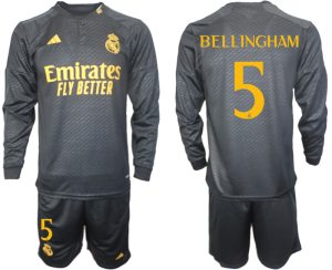 Real Madrid Jude Bellingham #5 Derde tenue Mensen 2023-24 Lange Mouwen (+ Korte broeken) Voetbalshirts