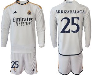 Real Madrid Kepa Arrizabalaga #25 Thuis tenue Mensen 2023-24 Lange Mouwen (+ Korte broeken) Voetbalshirts
