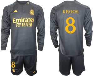 Real Madrid Toni Kroos #8 Derde tenue Mensen 2023-24 Lange Mouwen (+ Korte broeken) Voetbalshirts