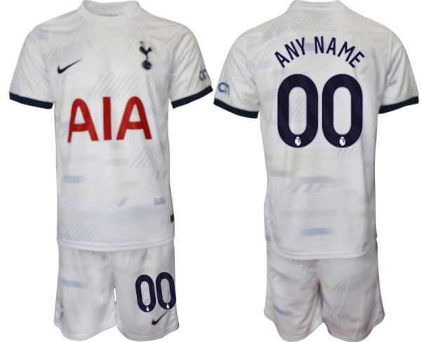 Tottenham Hotspur Any Name Thuis tenue 2023-24 Mensen Korte Mouw (+ Korte broeken) Voetbalshirts