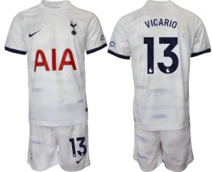 Tottenham Hotspur Guglielmo Vicario #13 Thuis tenue 2023-24 Mensen Korte Mouw (+ Korte broeken) Voetbalshirts