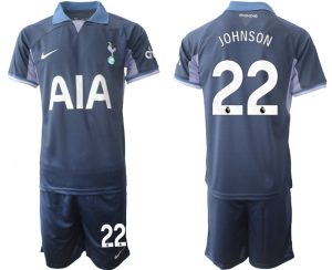 Tottenham Hotspur Brennan Johnson #22 Uit tenue 2023-24 Mensen Korte Mouw (+ Korte broeken) Voetbalshirts