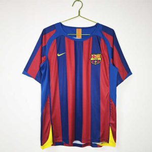 Barcelona 2005/06 Thuis tenue Korte Mouw Retro Voetbalshirts
