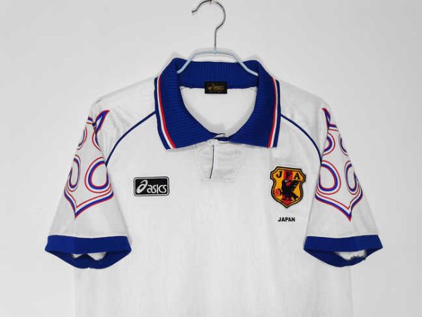 Japan WK 1998 Uit tenue Korte Mouw Retro Voetbalshirts-2