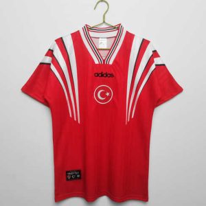 Turkije 1996/97 Thuis tenue Korte Mouw Retro Voetbalshirts