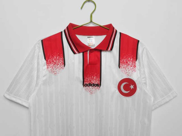 Turkije 1996/98 Uit tenue Korte Mouw Retro Voetbalshirts-4