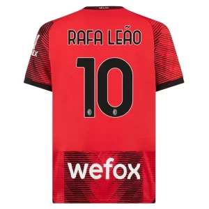 AC Milan Rafael Leão #10 Thuis tenue 2023-2024 Voetbalshirts Korte Mouw