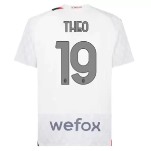 AC Milan Theo Hernandez #19 Uit tenue 2023-2024 Voetbalshirts Korte Mouw