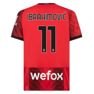 AC Milan Zlatan Ibrahimovic #11 Thuis tenue 2023-2024 Voetbalshirts Korte Mouw