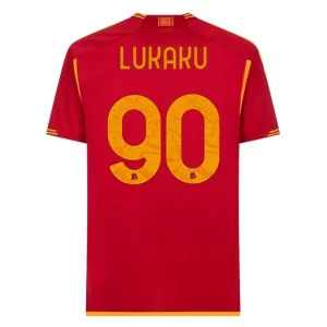 AS Roma Romelu Lukaku #90 Thuis tenue 2023-2024 Voetbalshirts Korte Mouw