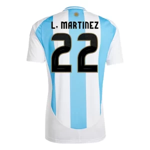 Argentinië Lautaro Martinez #22 Thuis tenue Copa América 2024 Voetbalshirts Korte Mouw