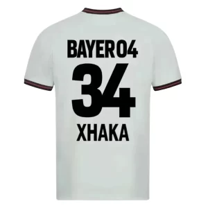 Bayer 04 Leverkusen Granit Xhaka #34 Uit tenue 2023-2024 Voetbalshirts Korte Mouw