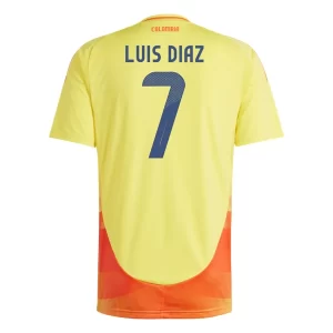 Colombia Luis Díaz #7 Thuis tenue Copa América 2024 Voetbalshirts Korte Mouw